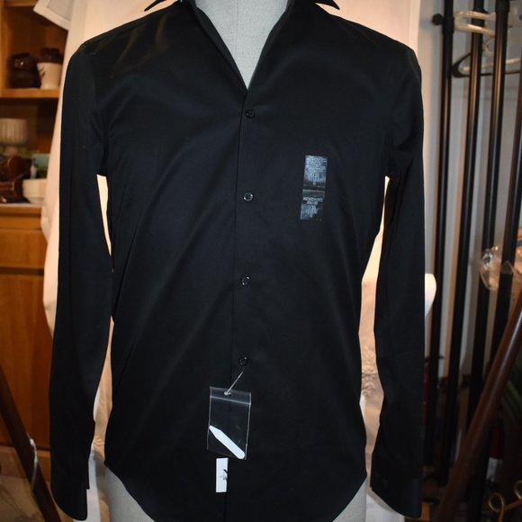 Calvin Klein Other - NEW CALVIN KLEIN BLACK DRESS SHIRT - 141/2 32/33 S